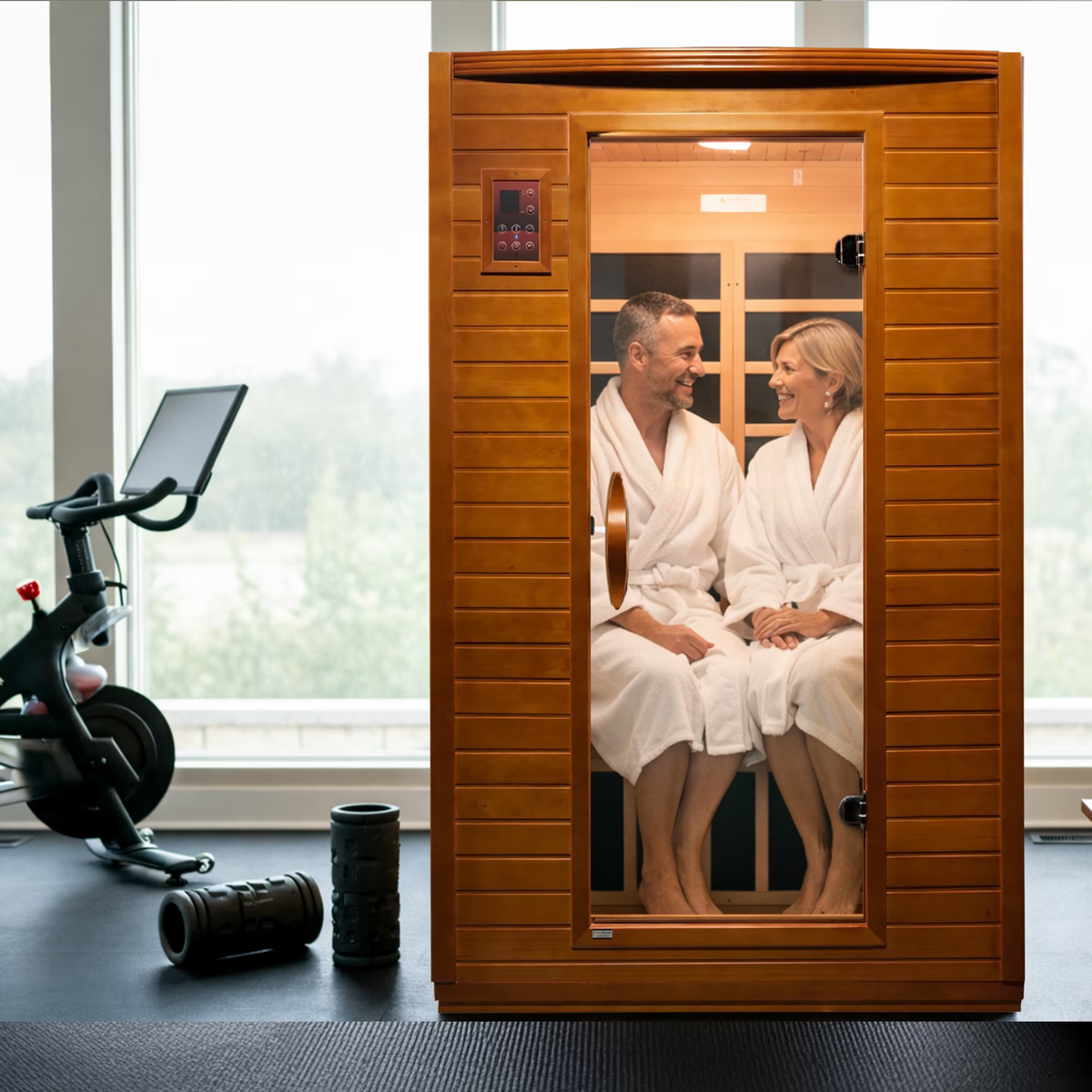 Andora 2-Person Low EMF FAR Infrared Sauna, Canadian Hemlock — product view 3